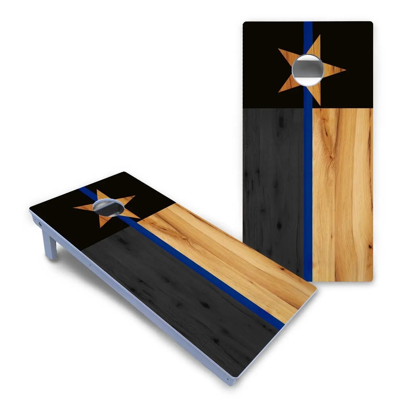 Texas Blue Line Flag Cornhole Boards - All Weather Series Cornhole Solutions