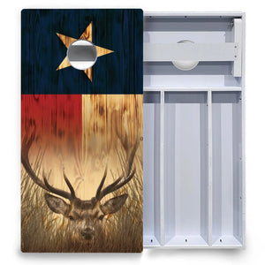 Texas Flag Deer & Fish Cornhole Boards - All Weather Series Cornhole Solutions