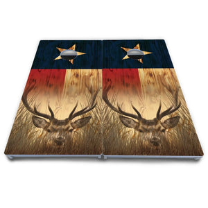 Texas Flag Deer & Fish Cornhole Boards - All Weather Series Cornhole Solutions