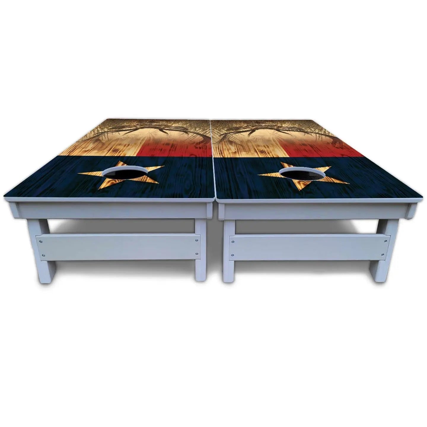 Texas Flag Deer & Fish Cornhole Boards - All Weather Series Cornhole Solutions