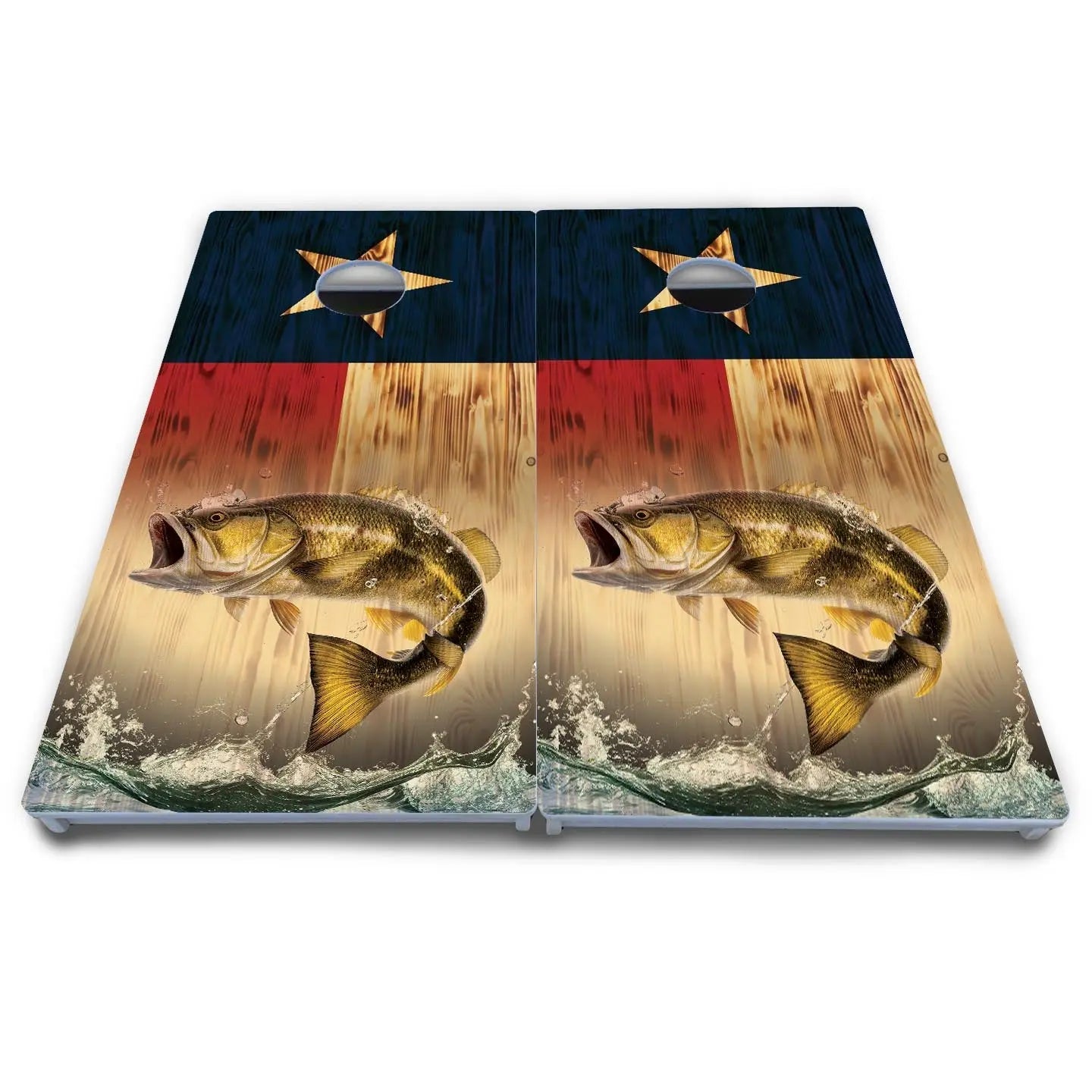 Texas Flag Deer & Fish Cornhole Boards - All Weather Series Cornhole Solutions