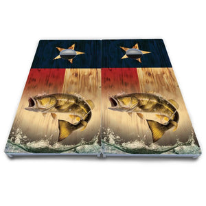 Texas Flag Deer & Fish Cornhole Boards - All Weather Series Cornhole Solutions