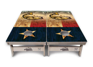 Texas Flag Deer & Fish Cornhole Boards - Professional Tournament Series Cornhole Solutions