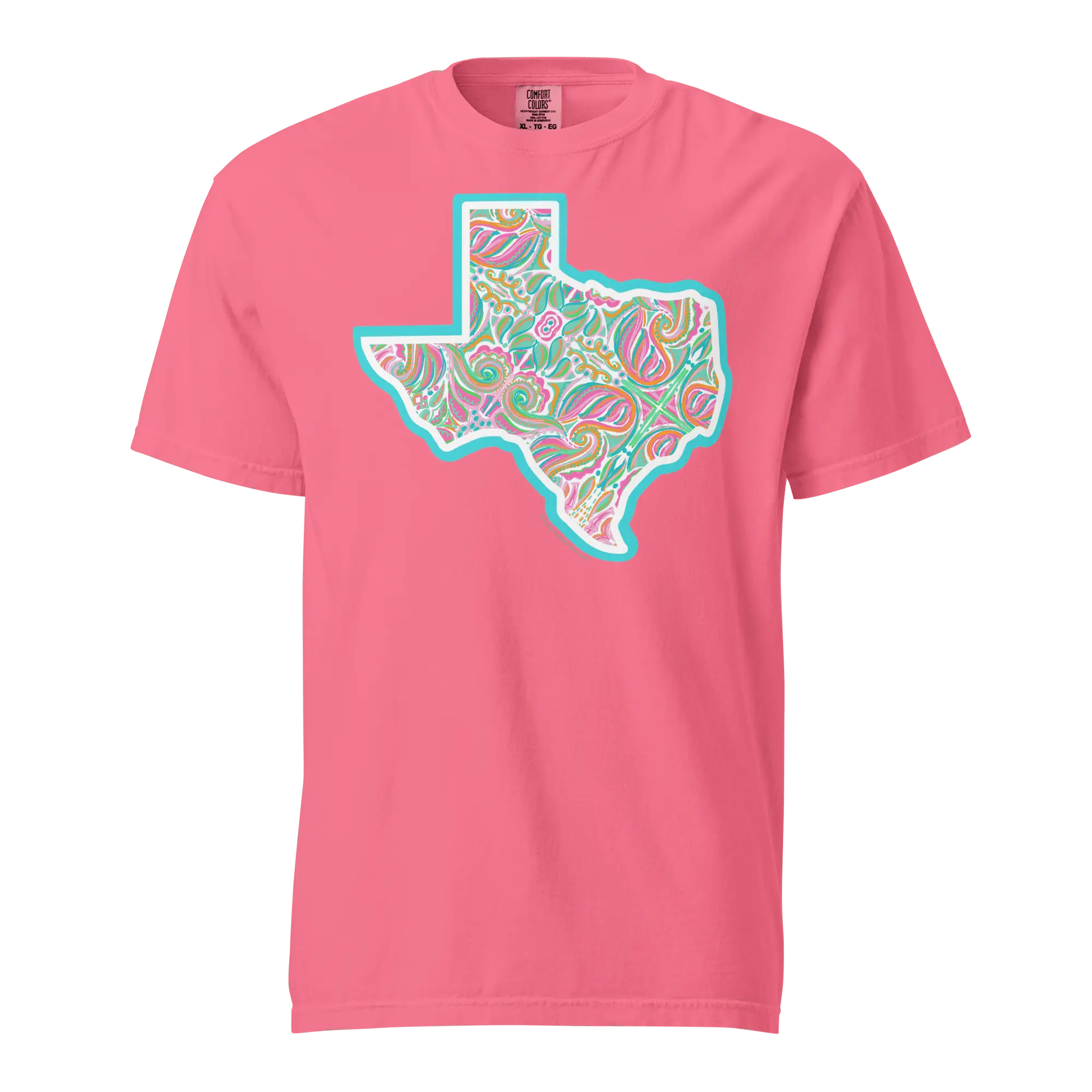 Texas Jubilee T-shirt: Abstract hand-drawn art by Leslie Gonce, Southern Artist, available at Main Street Collective.
