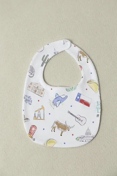 Texas Kids Organic Cotton Baby Bib Nola Tawk