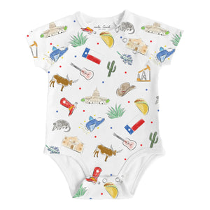 Texas Kids Organic Cotton Baby Onesie Nola Tawk