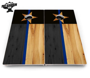 Texas Thin Blue Line Cornhole Boards - Pro Solution Elite Series Cornhole Solutions