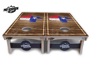 Texas Wood Panel Cornhole Boards - Pro Solution Lite Series Cornhole Solutions