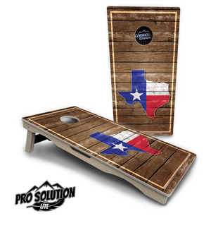 Texas Wood Panel Cornhole Boards - Pro Solution Lite Series Cornhole Solutions