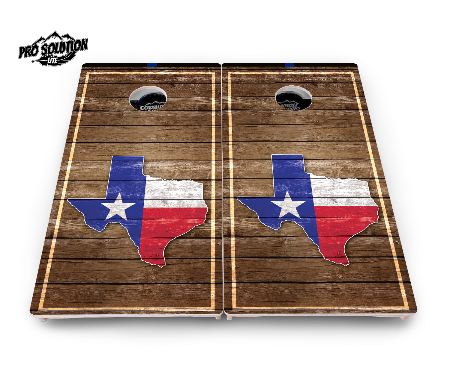 Texas Wood Panel Cornhole Boards - Pro Solution Lite Series Cornhole Solutions