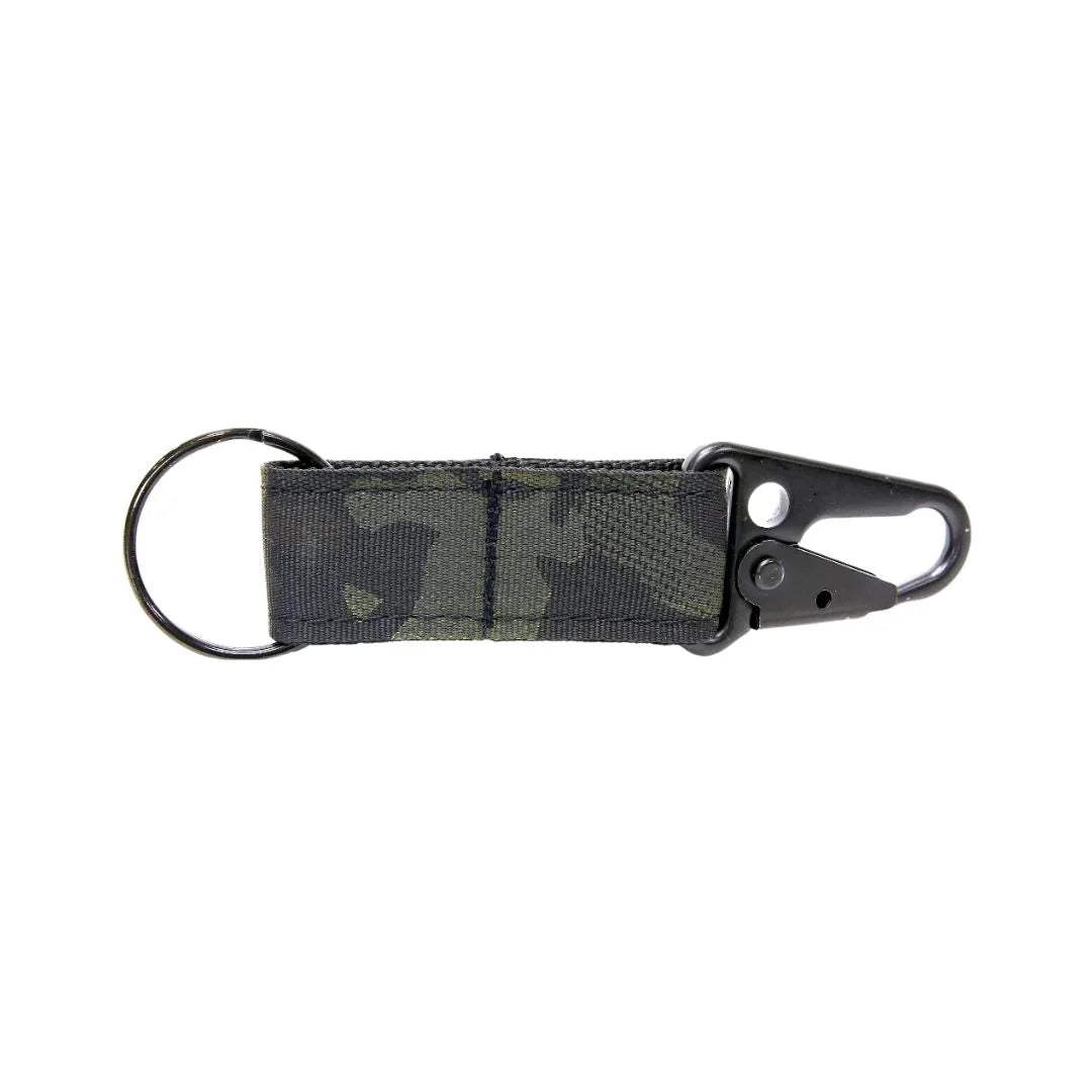 The Chauffeur - Camo Edition - Durable keychain clip detail view by Recycled Firefighter