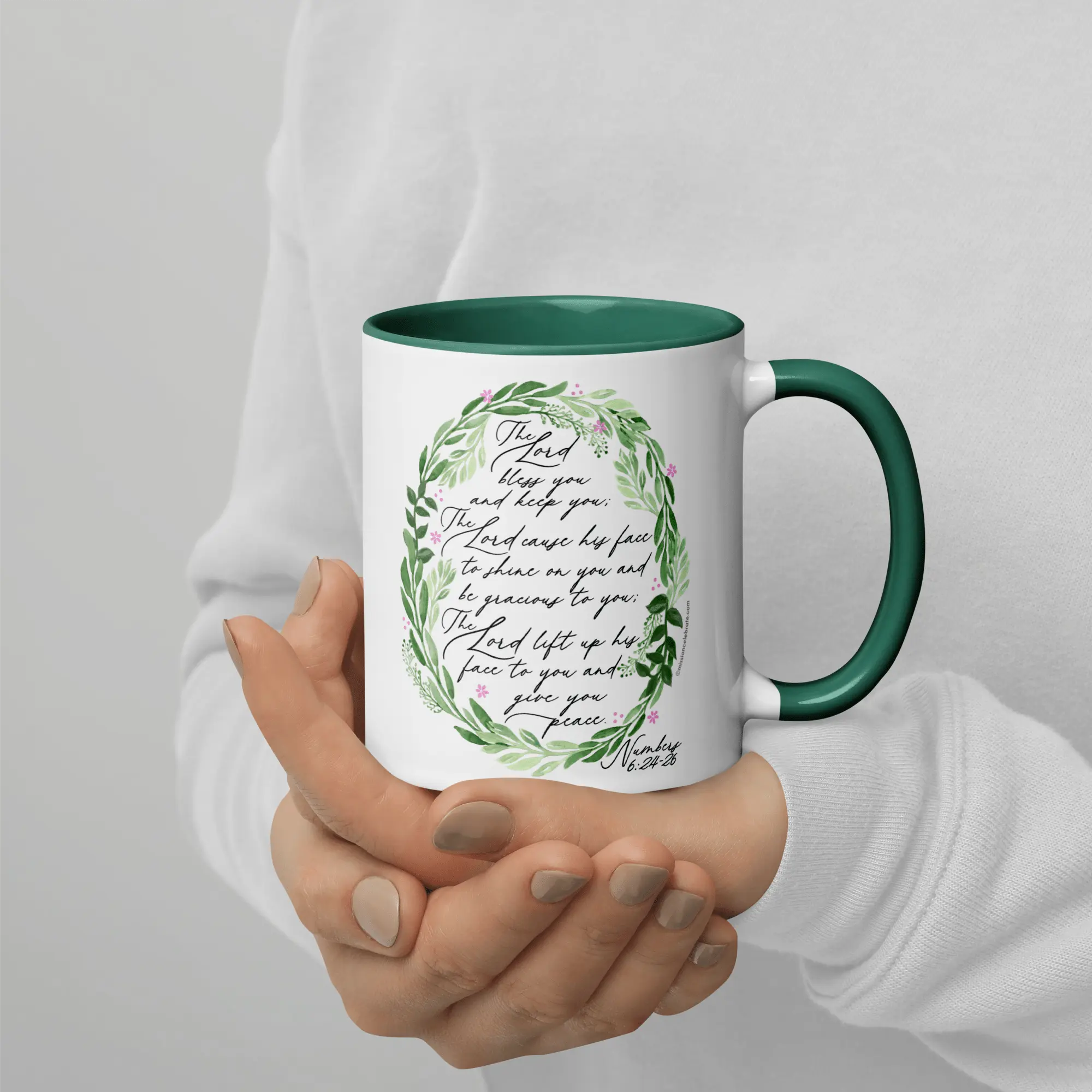 Lord Bless You Mug: Numbers 6:24-26 Floral Ceramic Cup - Christian Gift