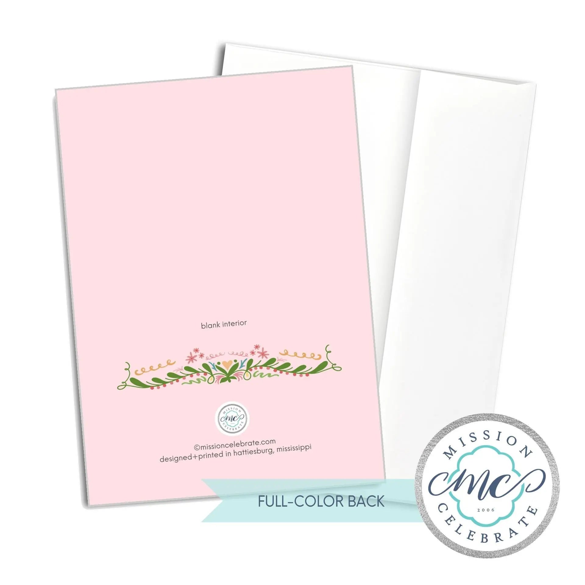 Numbers 6:24-26 Greeting Card - "The Lord Bless You" Floral Design by Main Street Collective