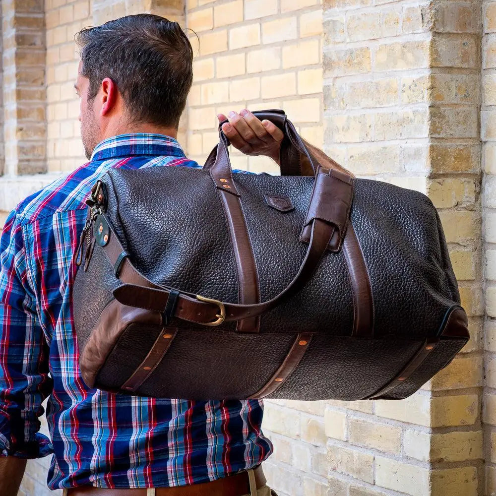 Theodore Leather Duffle Bag Mission Mercantile Leather Goods