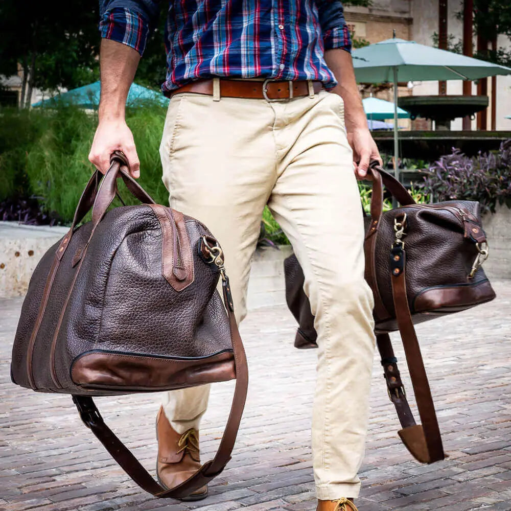 Theodore Leather Duffle Bag Mission Mercantile Leather Goods