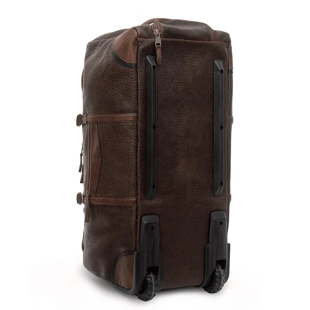 Theodore Leather Large Wheeled Duffle Bag Mission Mercantile Leather Goods