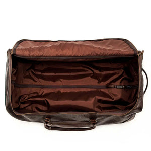 Theodore Leather Large Wheeled Duffle Bag Mission Mercantile Leather Goods