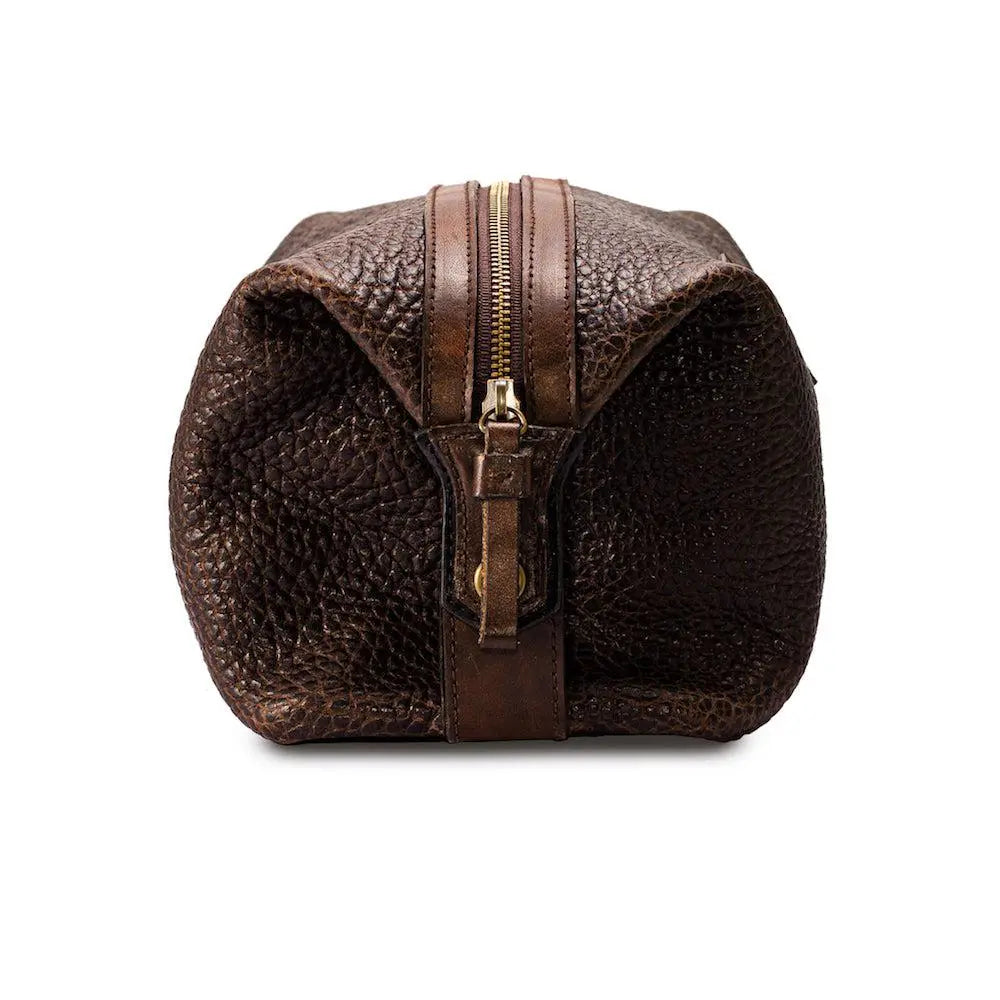 Theodore Leather Toiletry Wash Bag Mission Mercantile Leather Goods