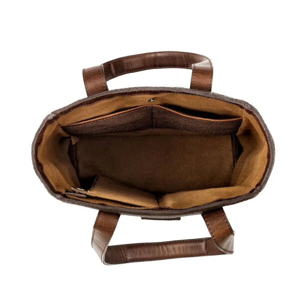 Theodore Leather Two Bottle Wine Tote Carrier Mission Mercantile Leather Goods