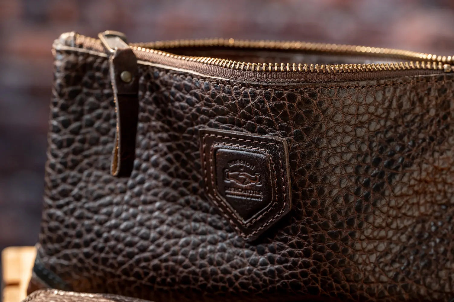 Theodore Leather Zippered Pouch Mission Mercantile Leather Goods