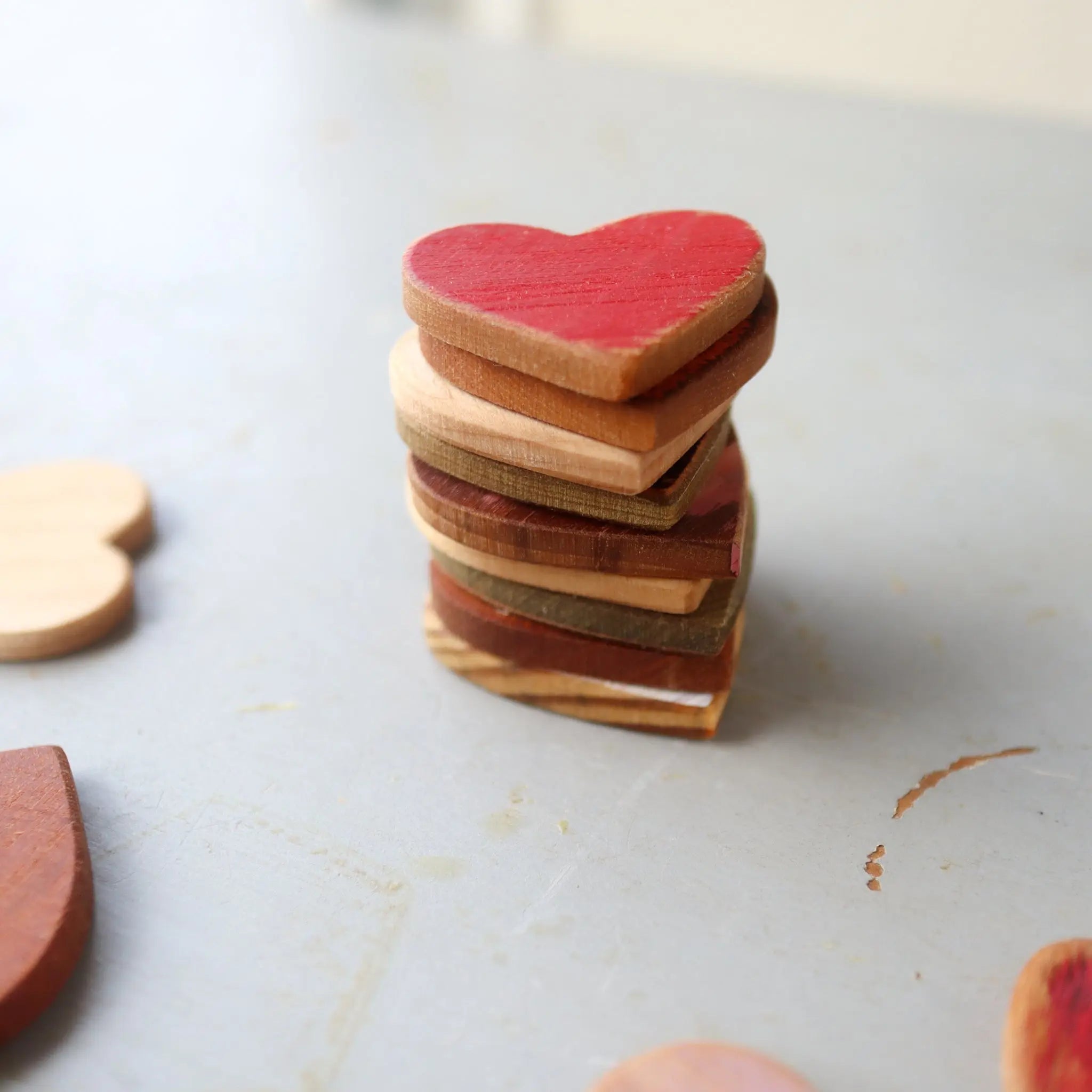 Thin Wooden Hearts Dennehey Design Co.