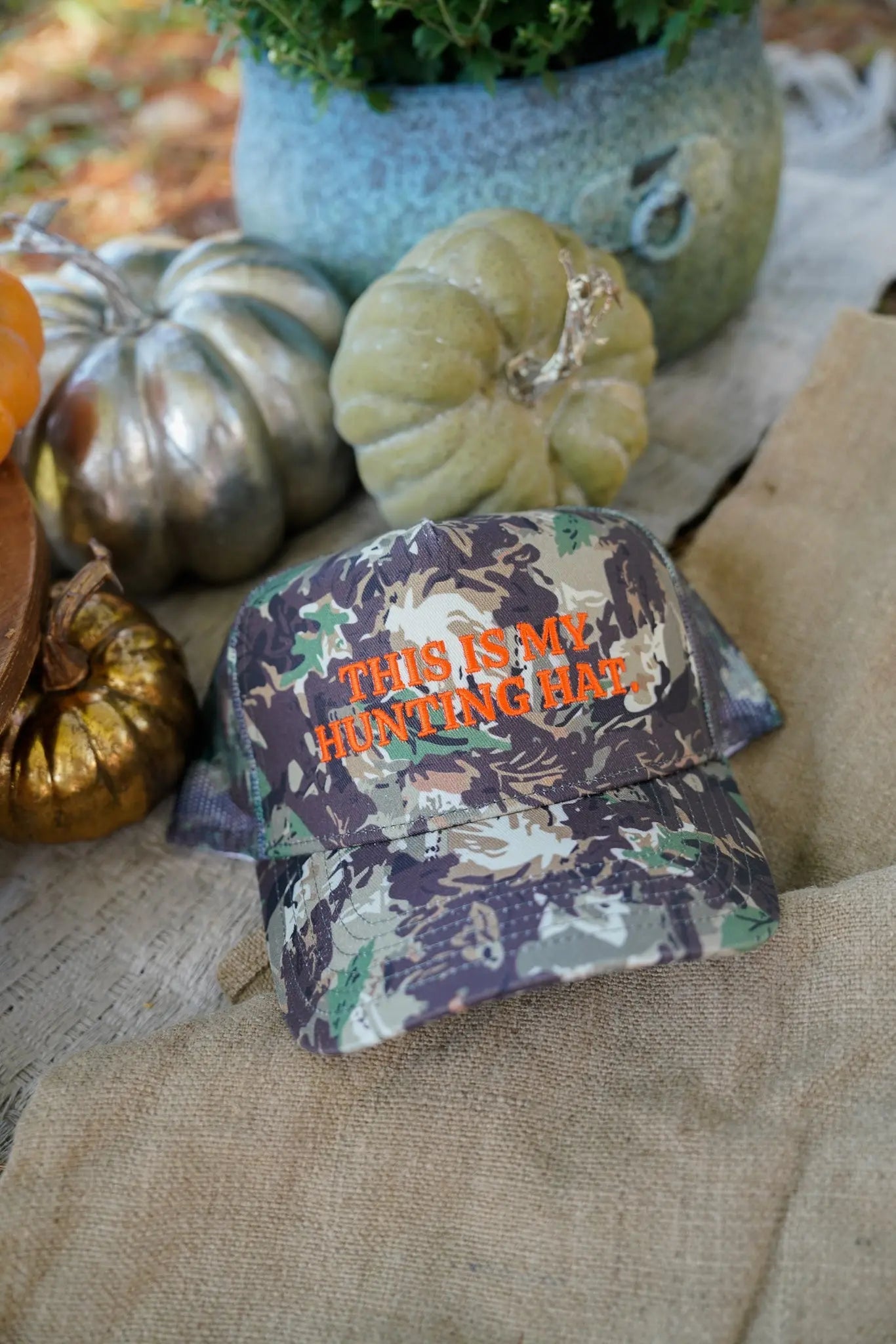 This is my Hunting Hat. - Camo Trucker Hat KenzKustomz