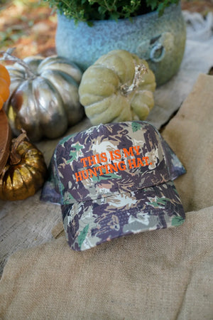 This is my Hunting Hat. - Camo Trucker Hat KenzKustomz