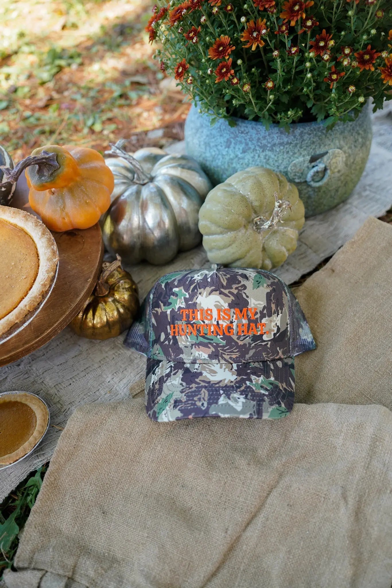This is my Hunting Hat. - Camo Trucker Hat KenzKustomz
