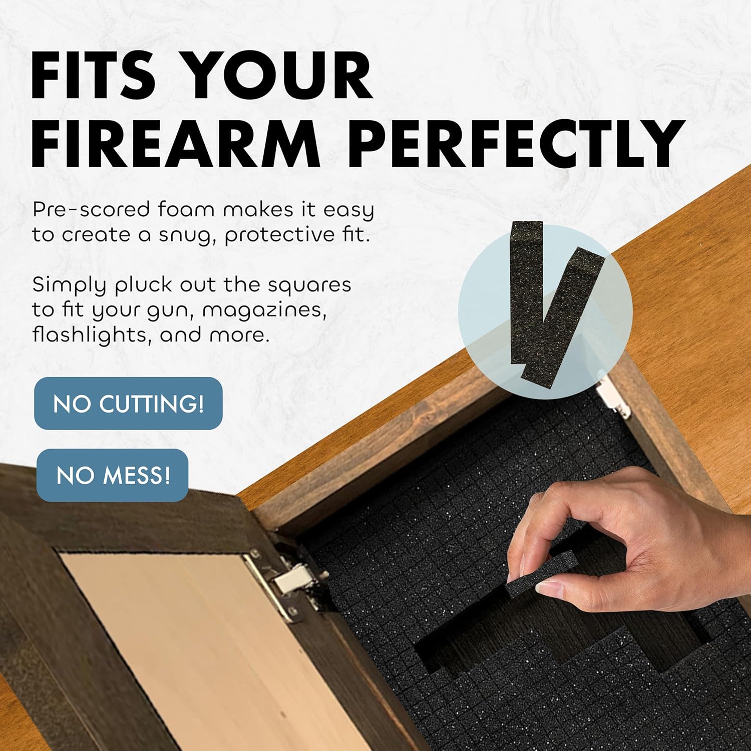 Three Layered Cross Decorative Wall-Mounted Secure Gun Cabinet