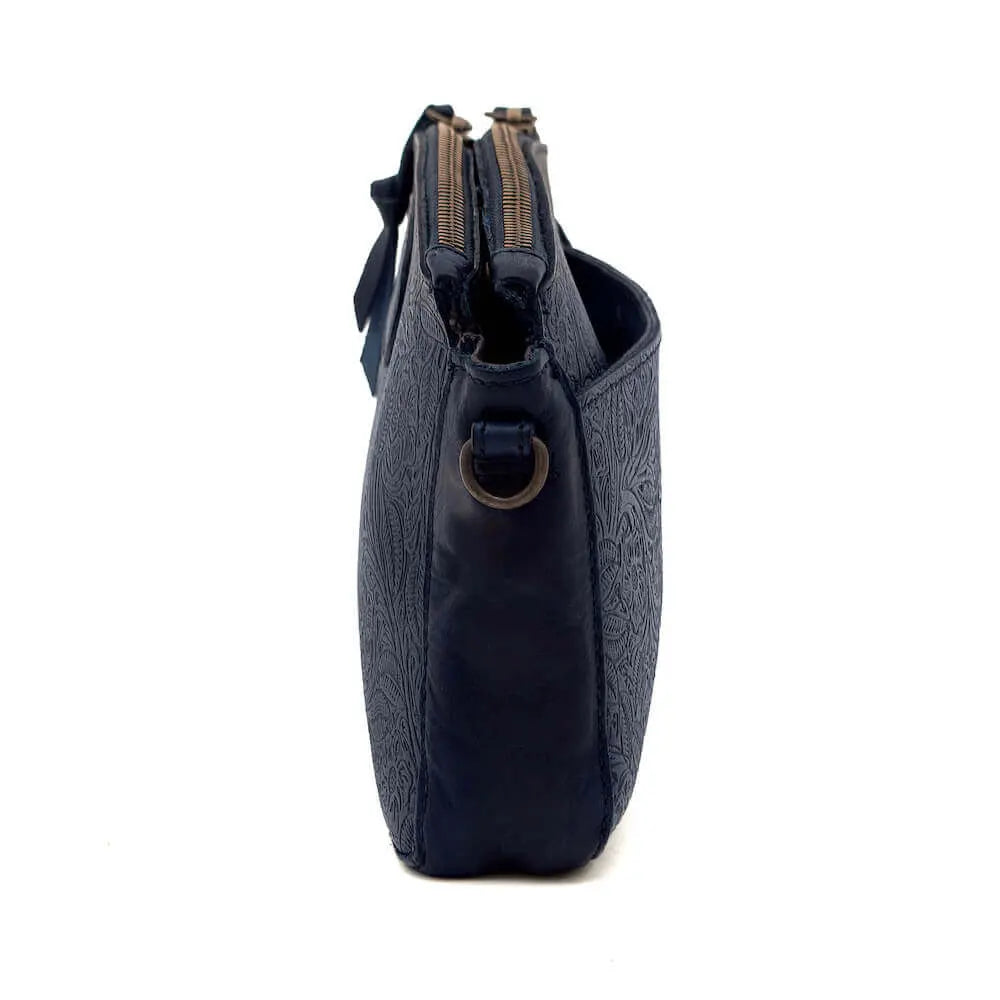 Tooled Leather Crossbody Bag Mission Mercantile Leather Goods