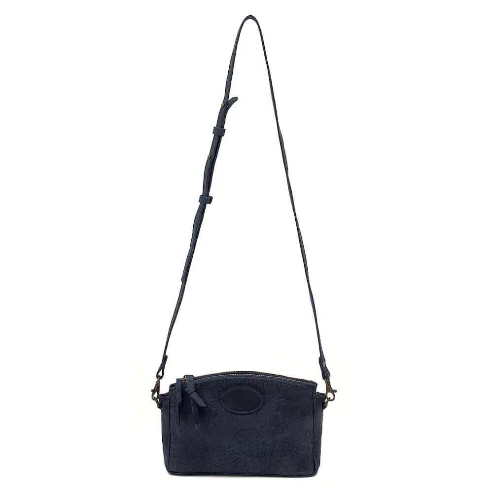 Tooled Leather Crossbody Bag Mission Mercantile Leather Goods