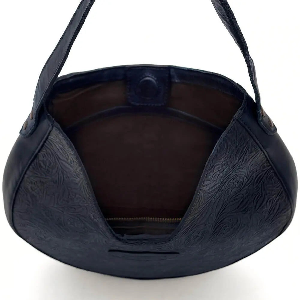 Tooled Leather Hobo Bag Mission Mercantile Leather Goods