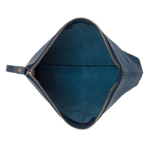 Tooled Leather Large Zippered Pouch Mission Mercantile Leather Goods