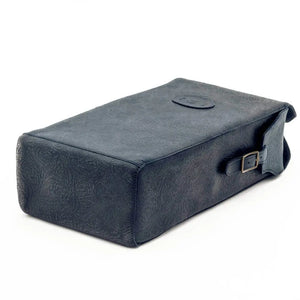 Tooled Leather Two Bottle Wine Carrier Mission Mercantile Leather Goods