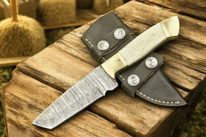 Traditional Cowboy Knife – Damascus Tanto Damascus Knife Store