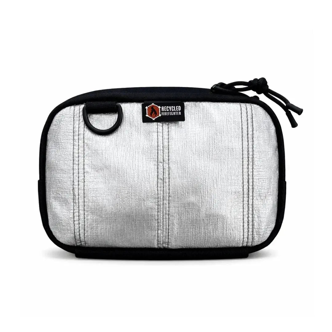 Recycled Firefighter TrailHound fanny pack made from bunker gear with D-ring and zipper.