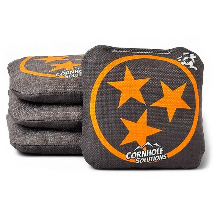 Tri-Star/Checker - Pro Style REC Cornhole Bags – Regulation 6"x6" – Full Set of 8 Cornhole Solutions