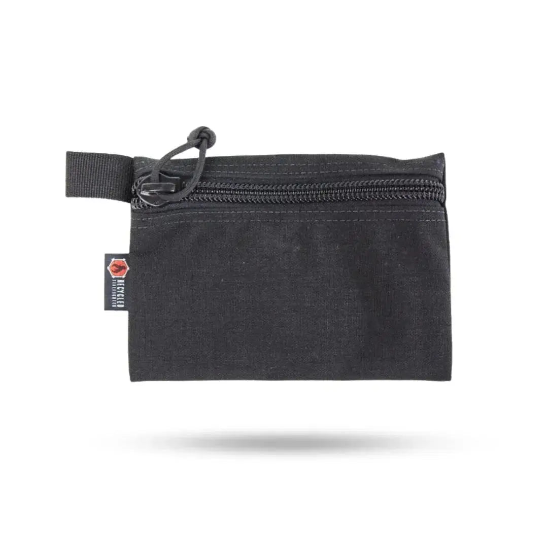 Black medium zippered pouch with TRUCKIE - MEDIUM label and webbing loop