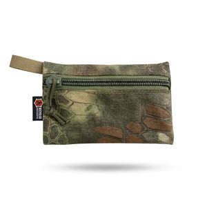 Camouflage pouch with zipper and loop