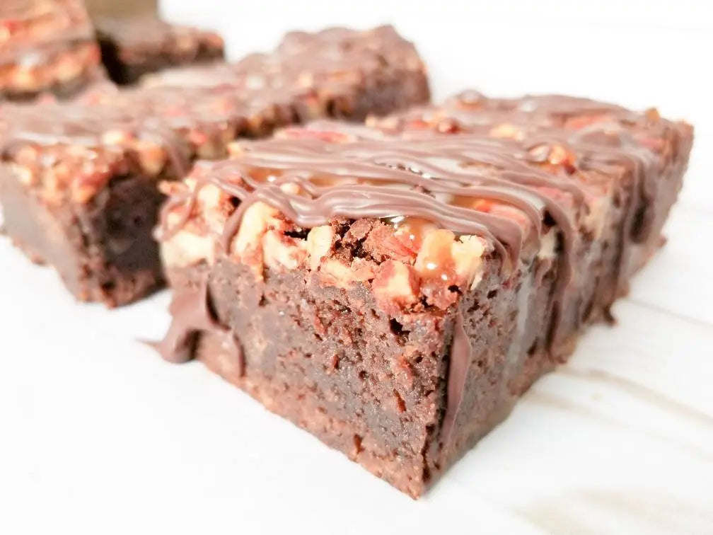Turtle Brownies Let's Get Baked Artisan Desserts