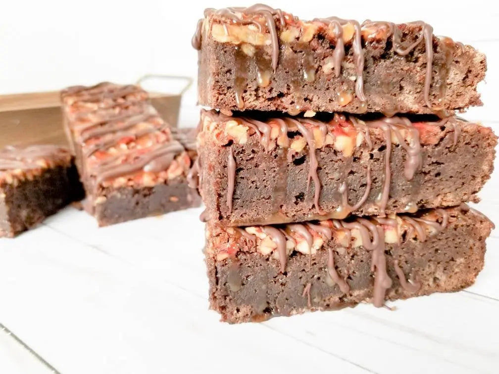 Turtle Brownies Let's Get Baked Artisan Desserts