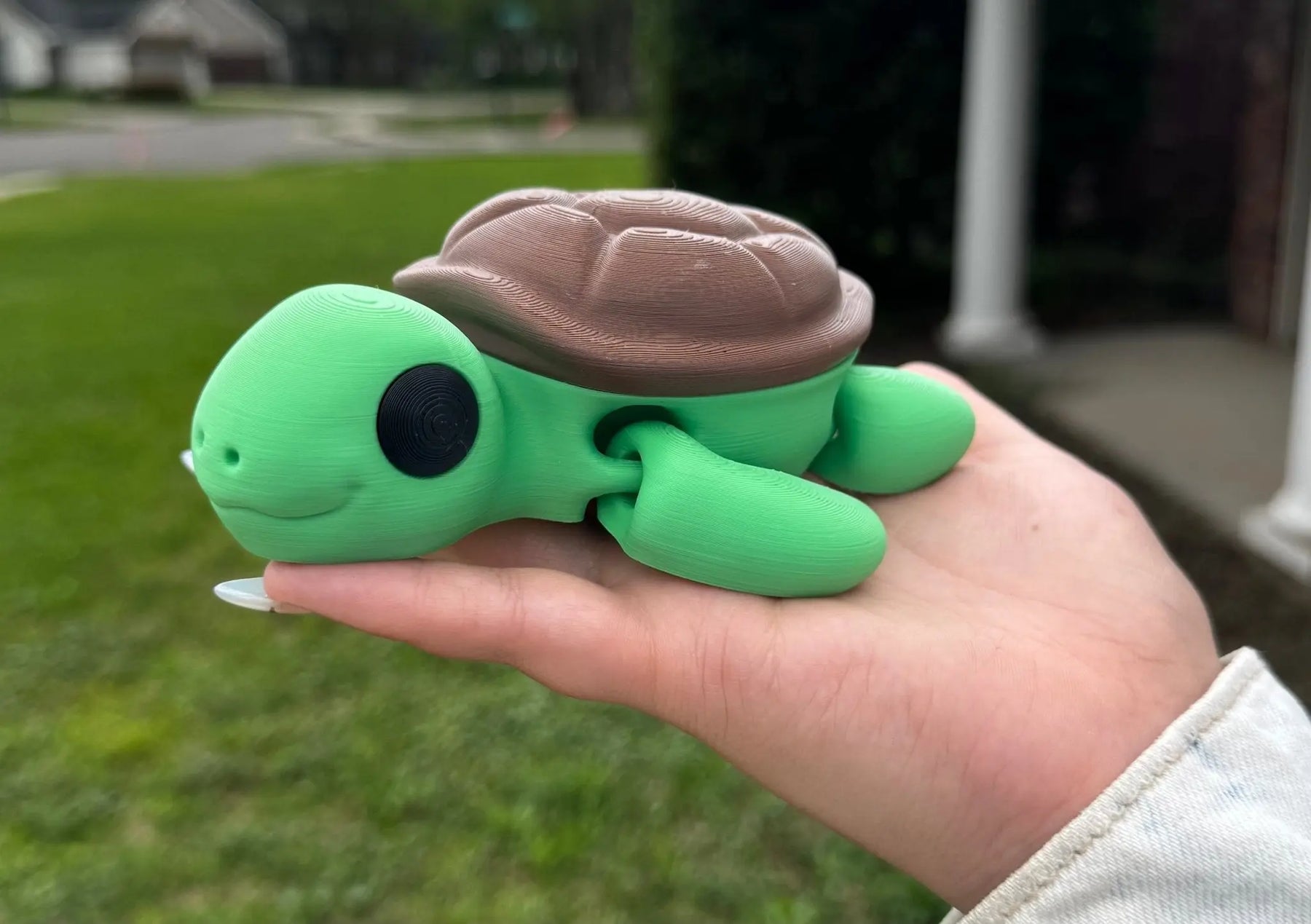 Green 3D printed Turtle Fidget Toy - Sensory Toy for Stress & Anxiety Relief | Mushroom Lady Co.