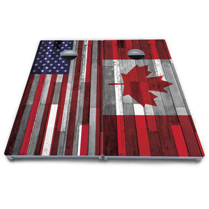 USA / Canada / Union Jack Plank Flag Cornhole Boards - All Weather Series Cornhole Solutions