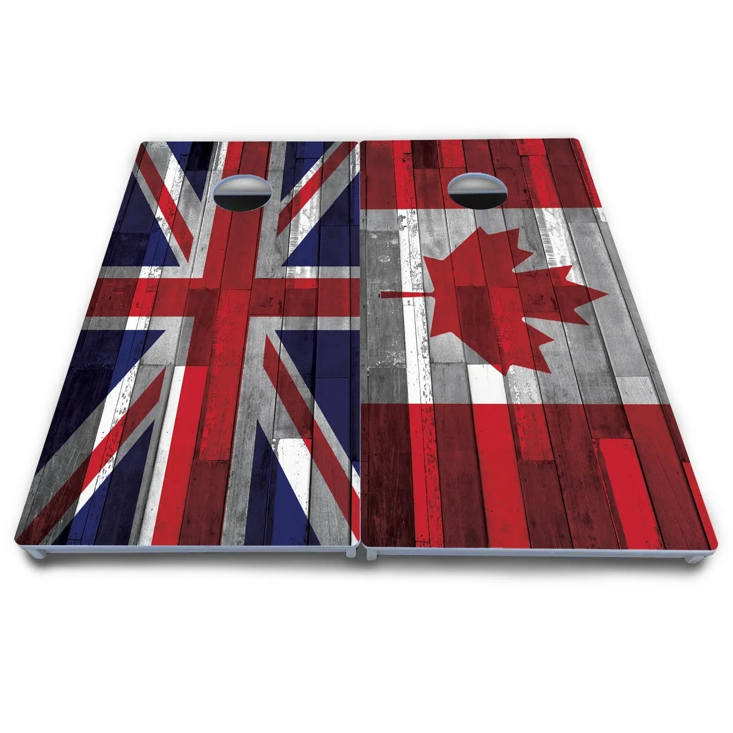 USA / Canada / Union Jack Plank Flag Cornhole Boards - All Weather Series Cornhole Solutions