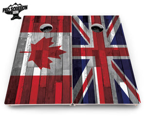 USA / Canada / Union Jack Plank Flag Cornhole Boards - Pro Solution Elite Series Cornhole Solutions