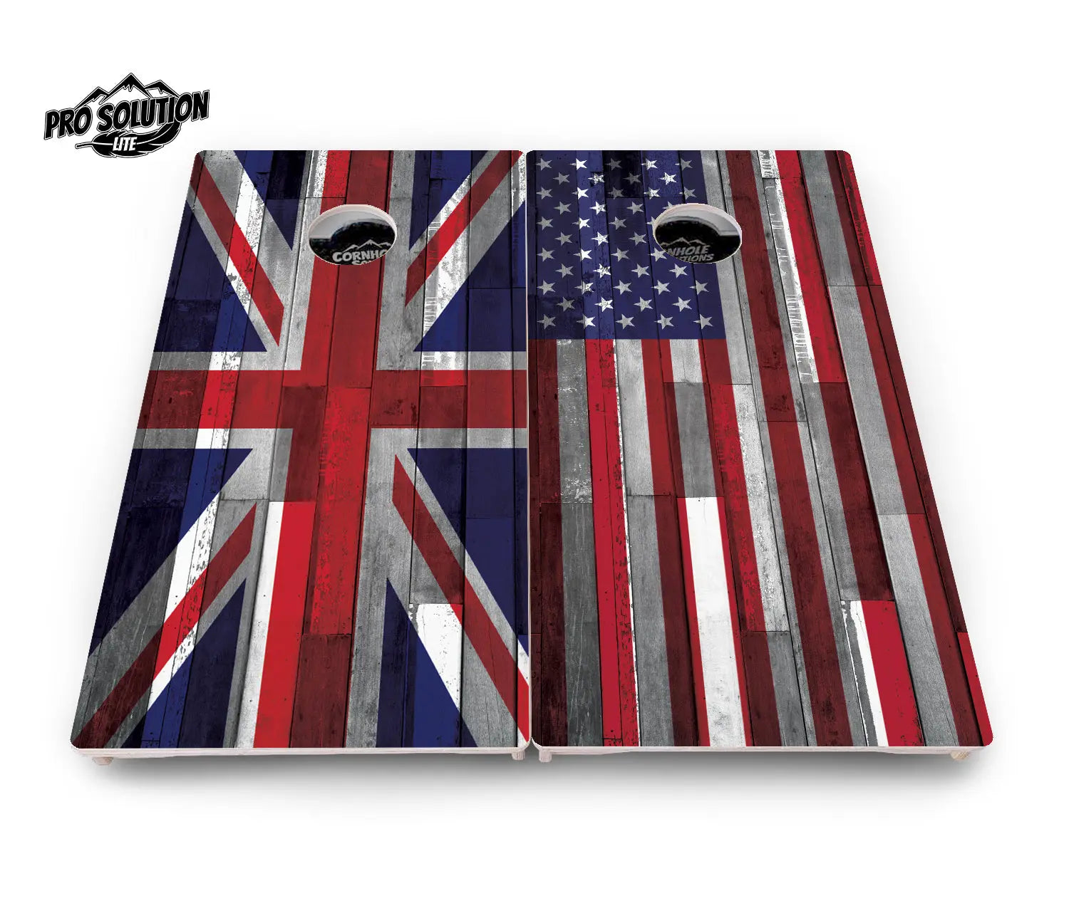 USA / Canada / Union Jack Plank Flag Cornhole Boards - Pro Solution Lite Series Cornhole Solutions
