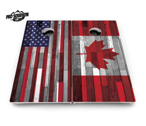 USA / Canada / Union Jack Plank Flag Cornhole Boards - Pro Solution Lite Series Cornhole Solutions