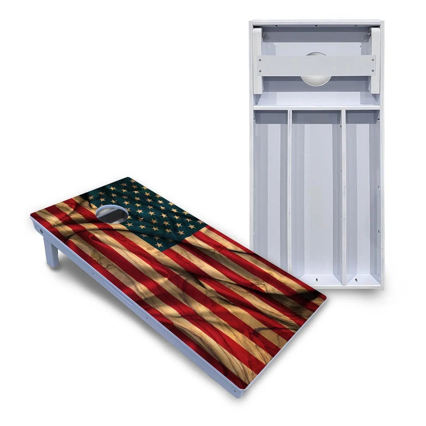 USA Wood Flag Color Cornhole Boards - All Weather Series Cornhole Solutions