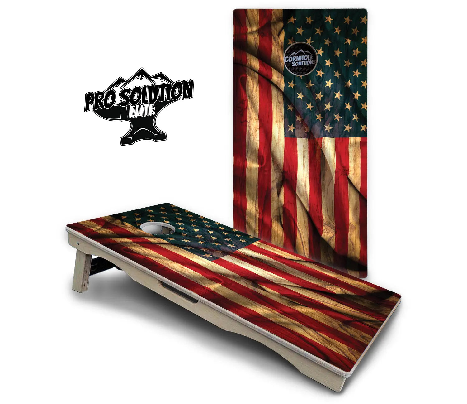 USA Wood Flag Color Cornhole Boards - Pro Solution Elite Series Cornhole Solutions