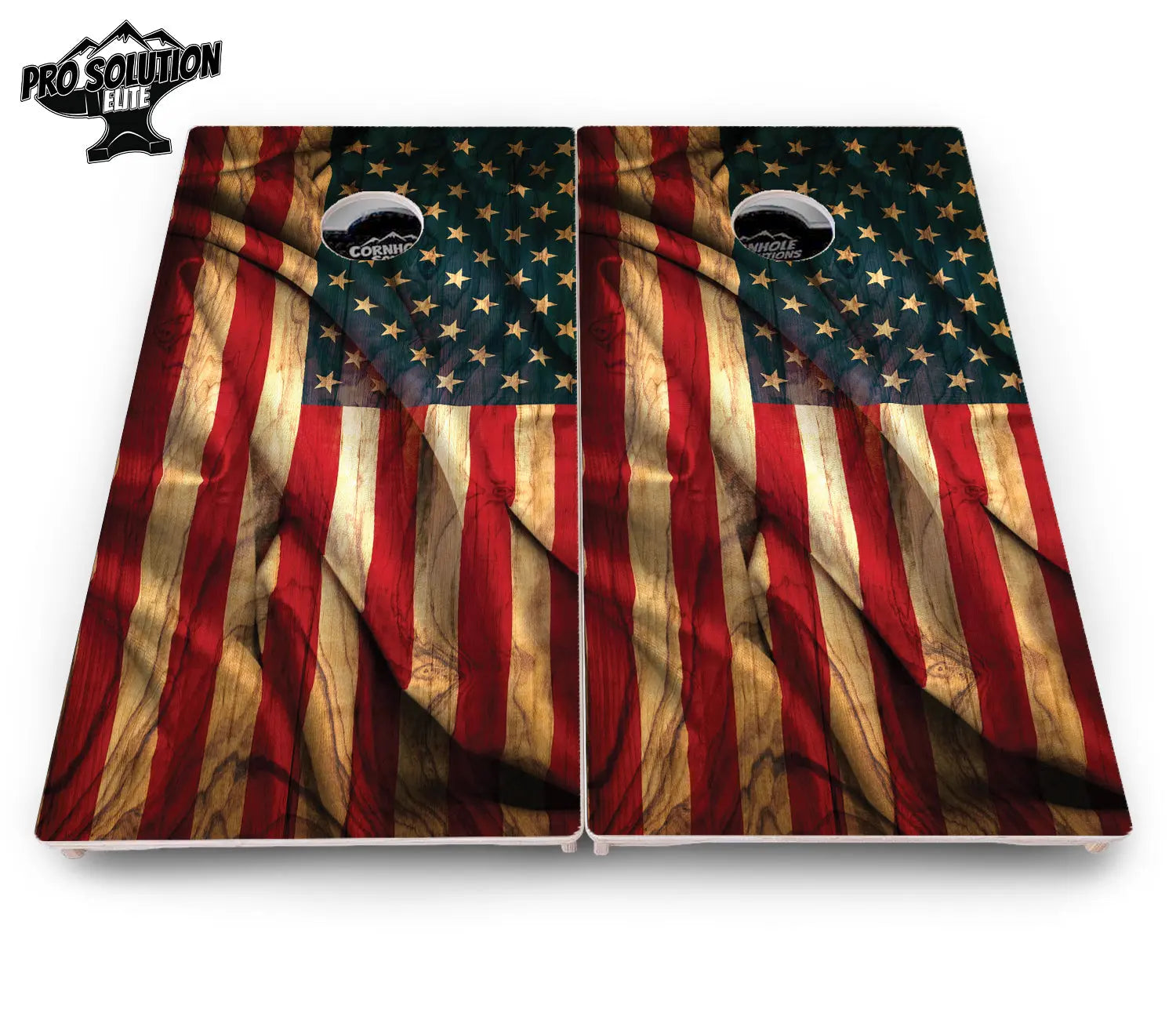 USA Wood Flag Color Cornhole Boards - Pro Solution Elite Series Cornhole Solutions